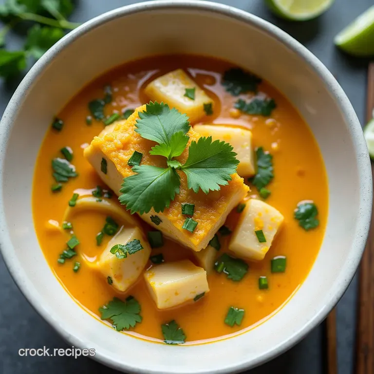 Sunshine in a Bowl Creamy Coconut Fish Curry with Kaffir Lime Lemongrass