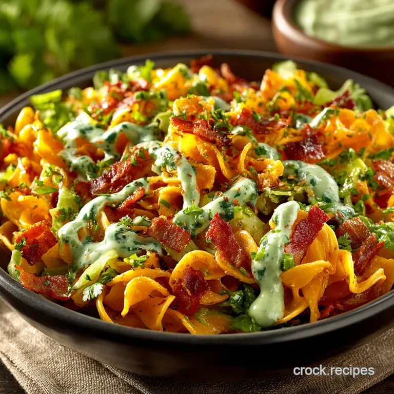 Zesty Fiesta Pasta Salad with AvocadoCilantro Dressing