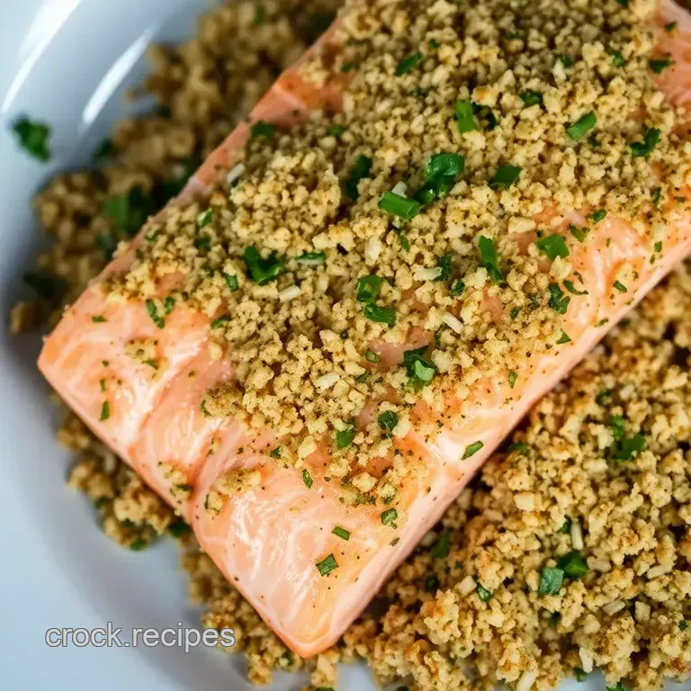 Zesty Herb-Crusted Salmon Side presentation