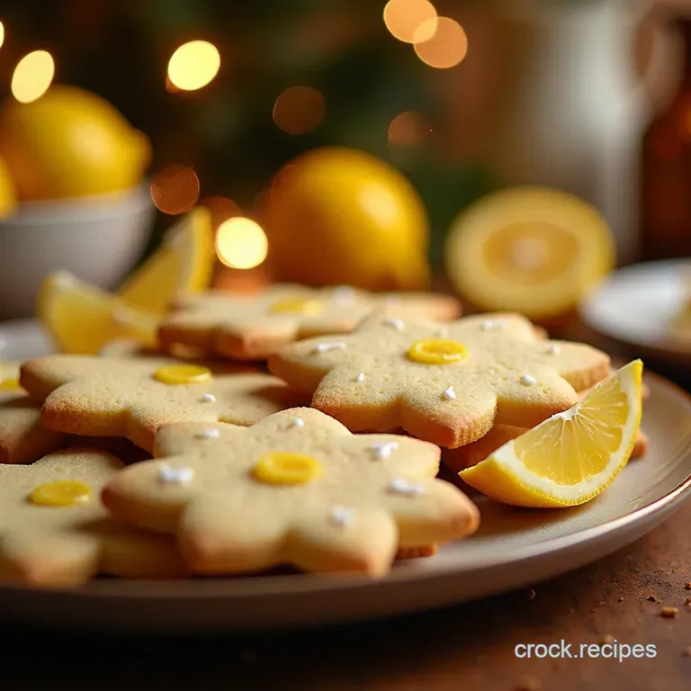 Zesty Lemon Christmas Cutout Cookies presentation