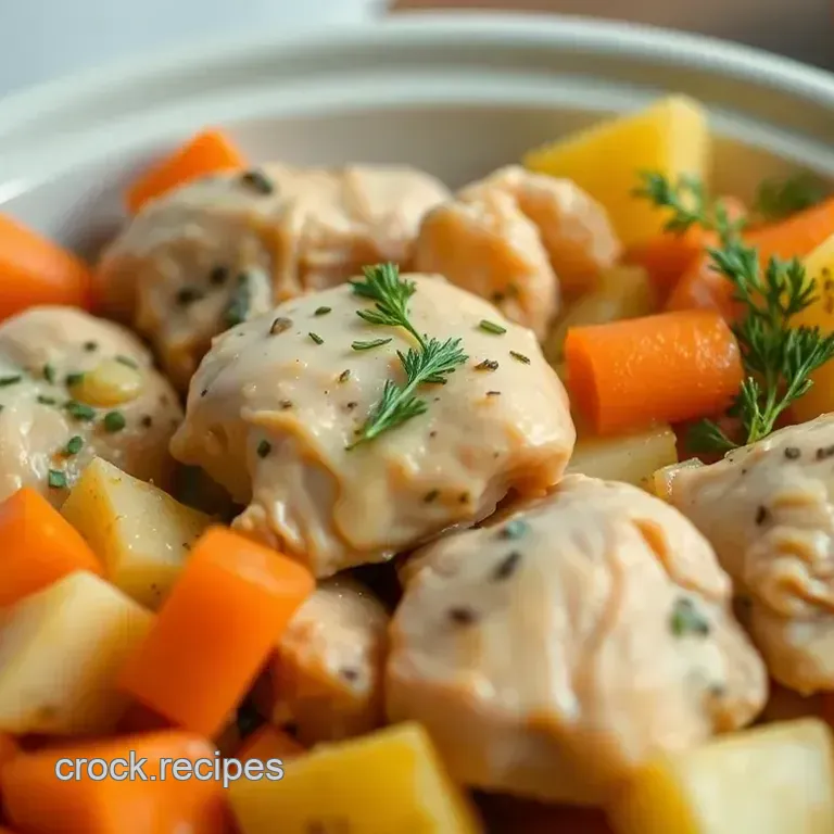 Zesty Lemon Herb Crockpot Chicken & Root Veggie Roast