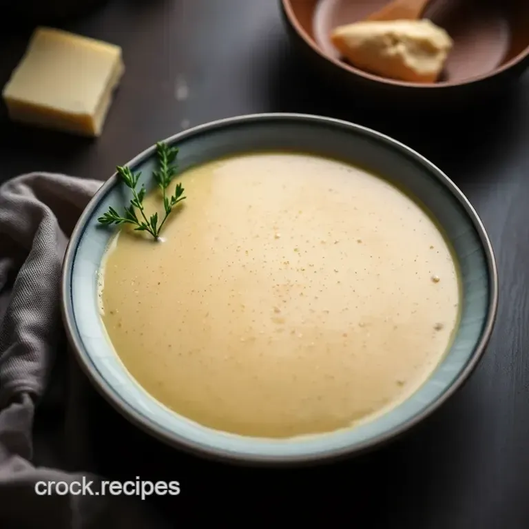 Zesty Mustard Velouté: A Creamy Classic with a Kick presentation