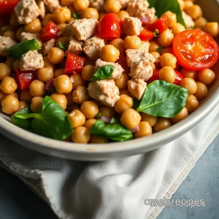 Zesty Tuna Salad with Chickpeas presentation